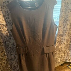 Chic Sleeveless Gray Midi Dress